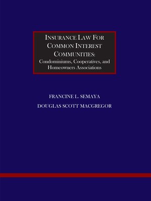 cover image of Insurance Law for Common Interest Communities